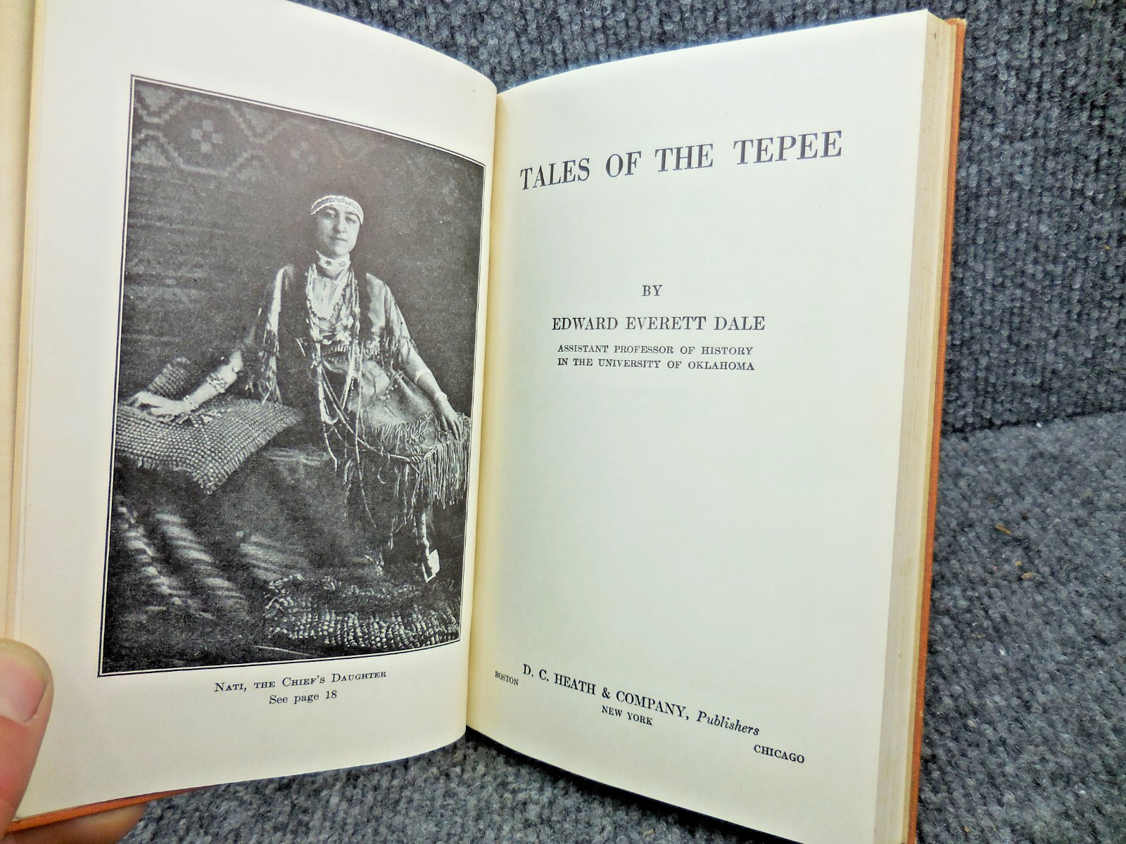 1920 Tales of The Tepee Hardcover Book Edward Everett Dale