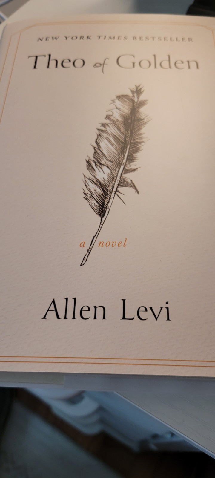 SIGNED Theo of Golden by Allen Levi Hardcover Atria Edition / Sixth Printing