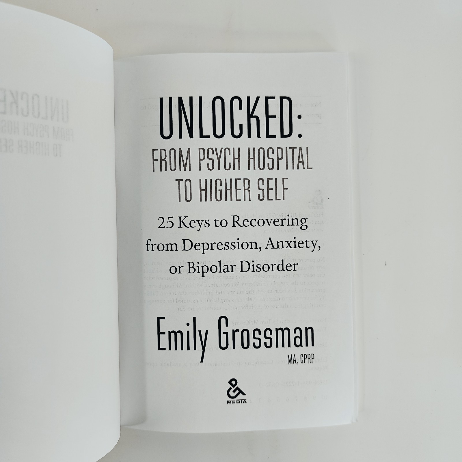 Unlocked 25 Keys to Recovering from Depression Anxiety Bipolar Disorder by Emily