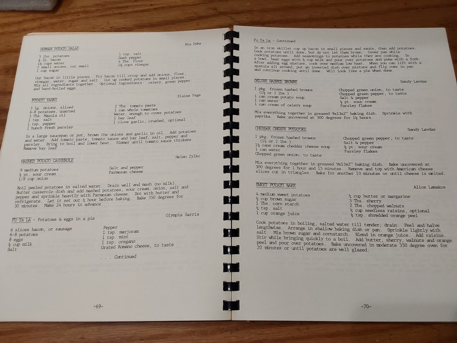 Grecian American Cuisine Recipes Spiral Cookbook 1980 Ohio St Paul Church