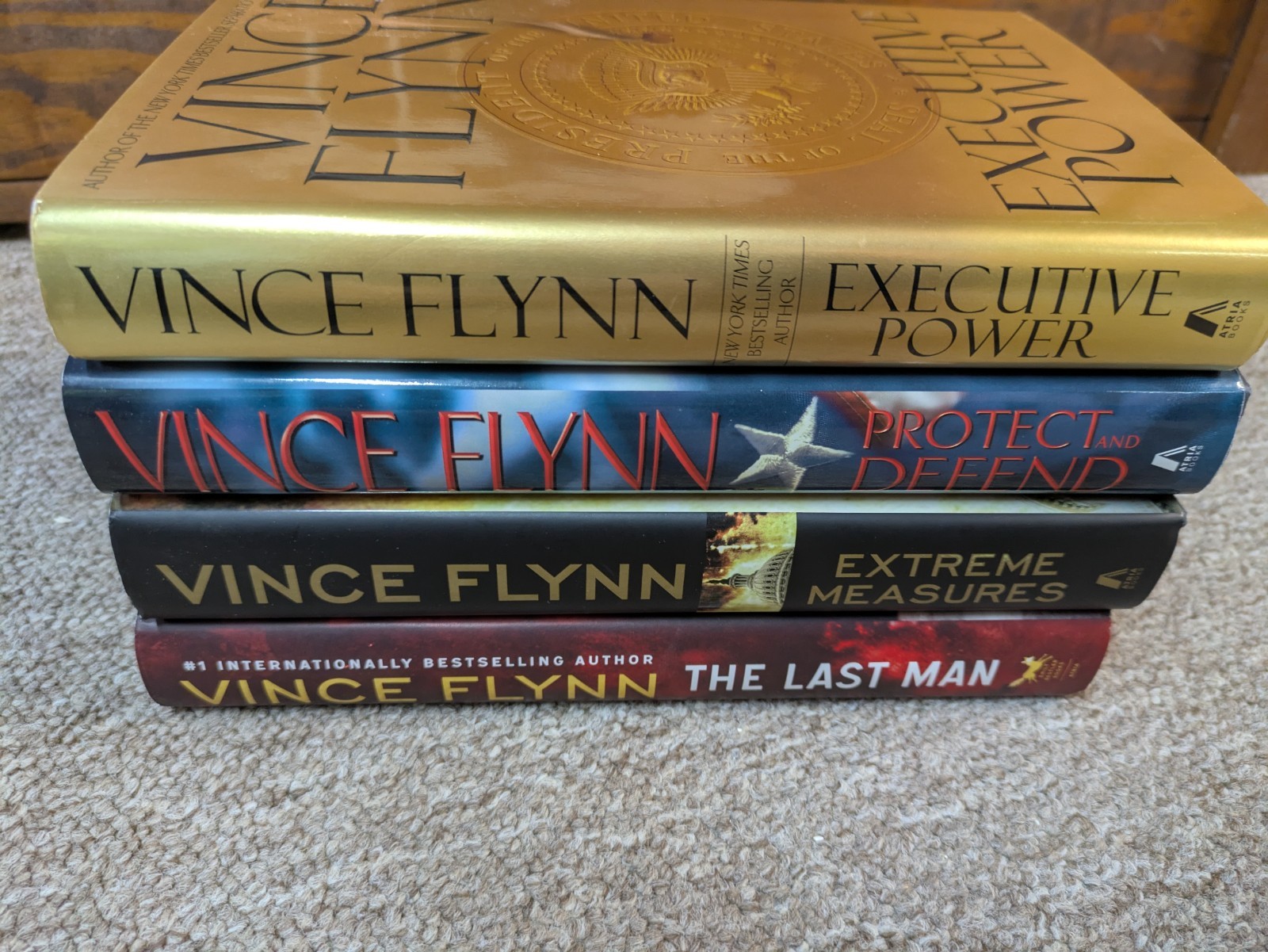 Lot Of 4 Vince Flynn Books – HC -w- DJ – Political Espionage Thriller – LN!!